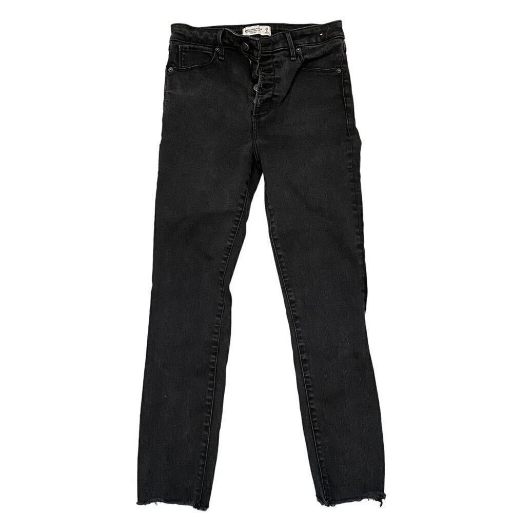 Abercrombie & Fitch The Super Skinny Ankle High Rise Black Jeans Size 28/6
